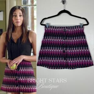 Rare Purple Chevron Mini Skirt ASO Sally Malik Being Human Meaghan Rath Bohemian